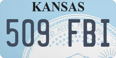KS license plate 509FBI