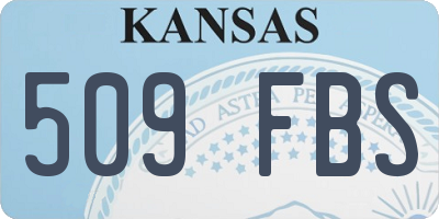 KS license plate 509FBS