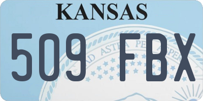 KS license plate 509FBX