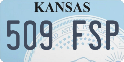 KS license plate 509FSP