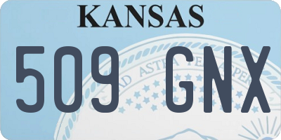 KS license plate 509GNX