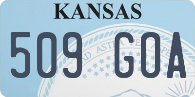 KS license plate 509GOA