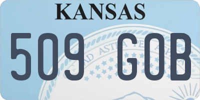 KS license plate 509GOB