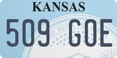 KS license plate 509GOE