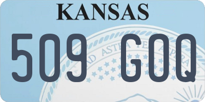 KS license plate 509GOQ