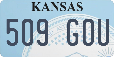 KS license plate 509GOU