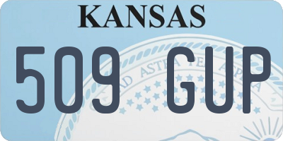 KS license plate 509GUP