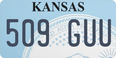 KS license plate 509GUU