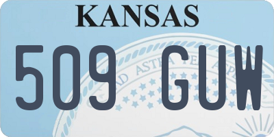 KS license plate 509GUW