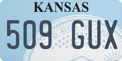 KS license plate 509GUX