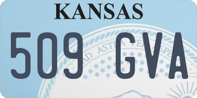 KS license plate 509GVA