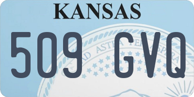 KS license plate 509GVQ