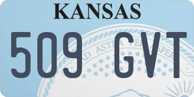 KS license plate 509GVT