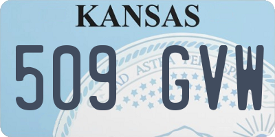 KS license plate 509GVW
