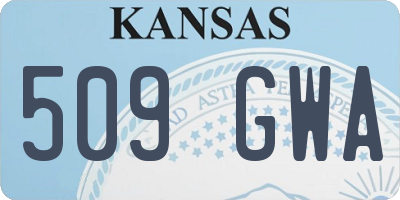 KS license plate 509GWA