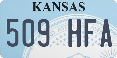 KS license plate 509HFA
