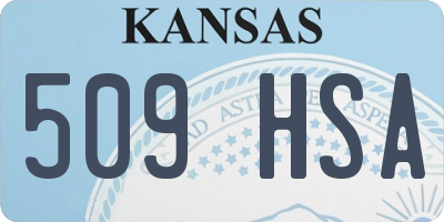 KS license plate 509HSA