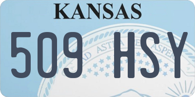 KS license plate 509HSY