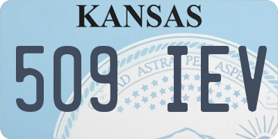 KS license plate 509IEV