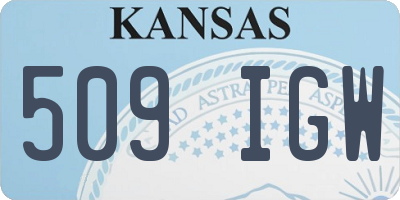 KS license plate 509IGW