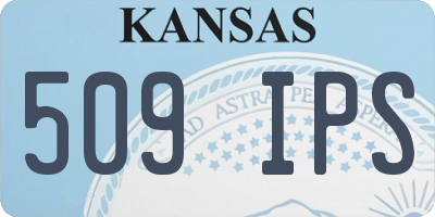 KS license plate 509IPS