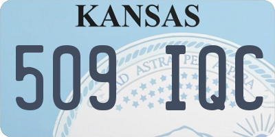 KS license plate 509IQC