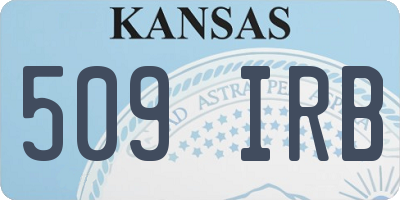 KS license plate 509IRB
