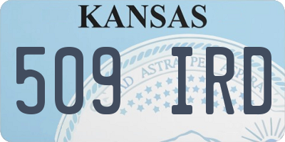 KS license plate 509IRD