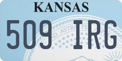 KS license plate 509IRG