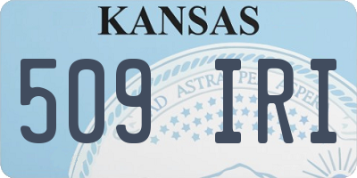 KS license plate 509IRI