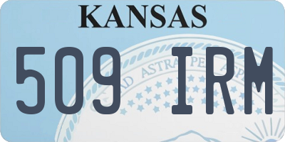 KS license plate 509IRM