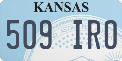 KS license plate 509IRO