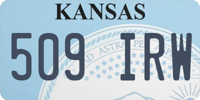 KS license plate 509IRW