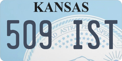 KS license plate 509IST