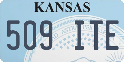 KS license plate 509ITE