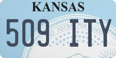 KS license plate 509ITY