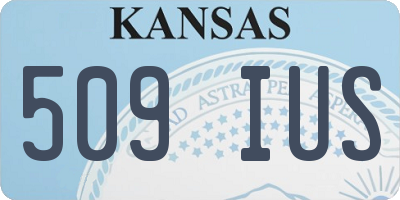 KS license plate 509IUS