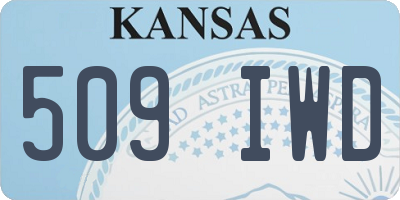 KS license plate 509IWD