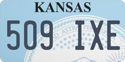 KS license plate 509IXE