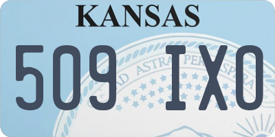 KS license plate 509IXO
