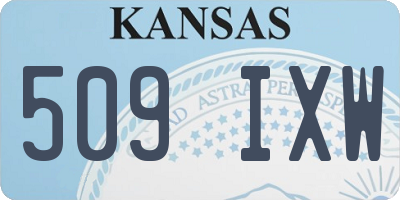 KS license plate 509IXW
