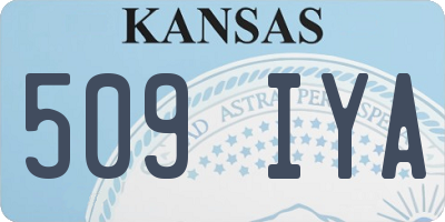 KS license plate 509IYA