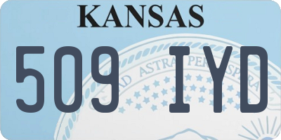 KS license plate 509IYD
