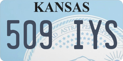 KS license plate 509IYS