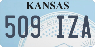 KS license plate 509IZA
