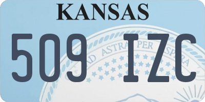 KS license plate 509IZC