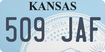 KS license plate 509JAF