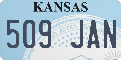 KS license plate 509JAN