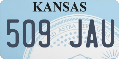 KS license plate 509JAU