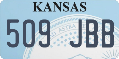 KS license plate 509JBB